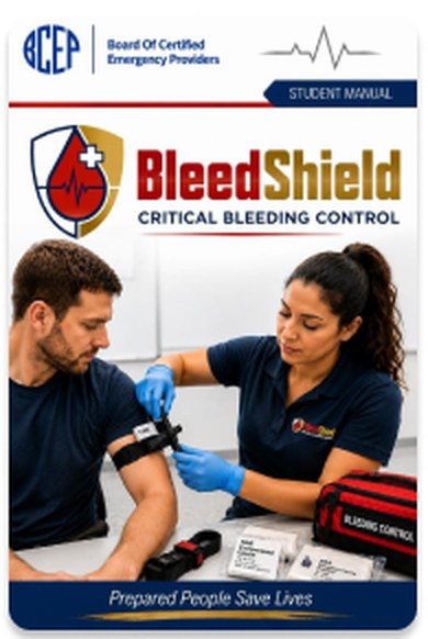 BleedShield critical bleeding control student manual cover