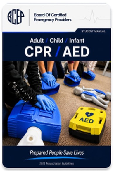 Adult, child and infant CPR / AED student manual cover