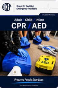 BCEP cpr aed student manual cover