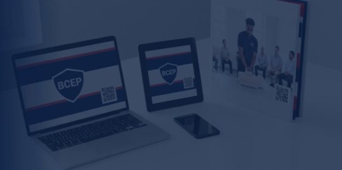 BCEP digital registry on laptop and tablet